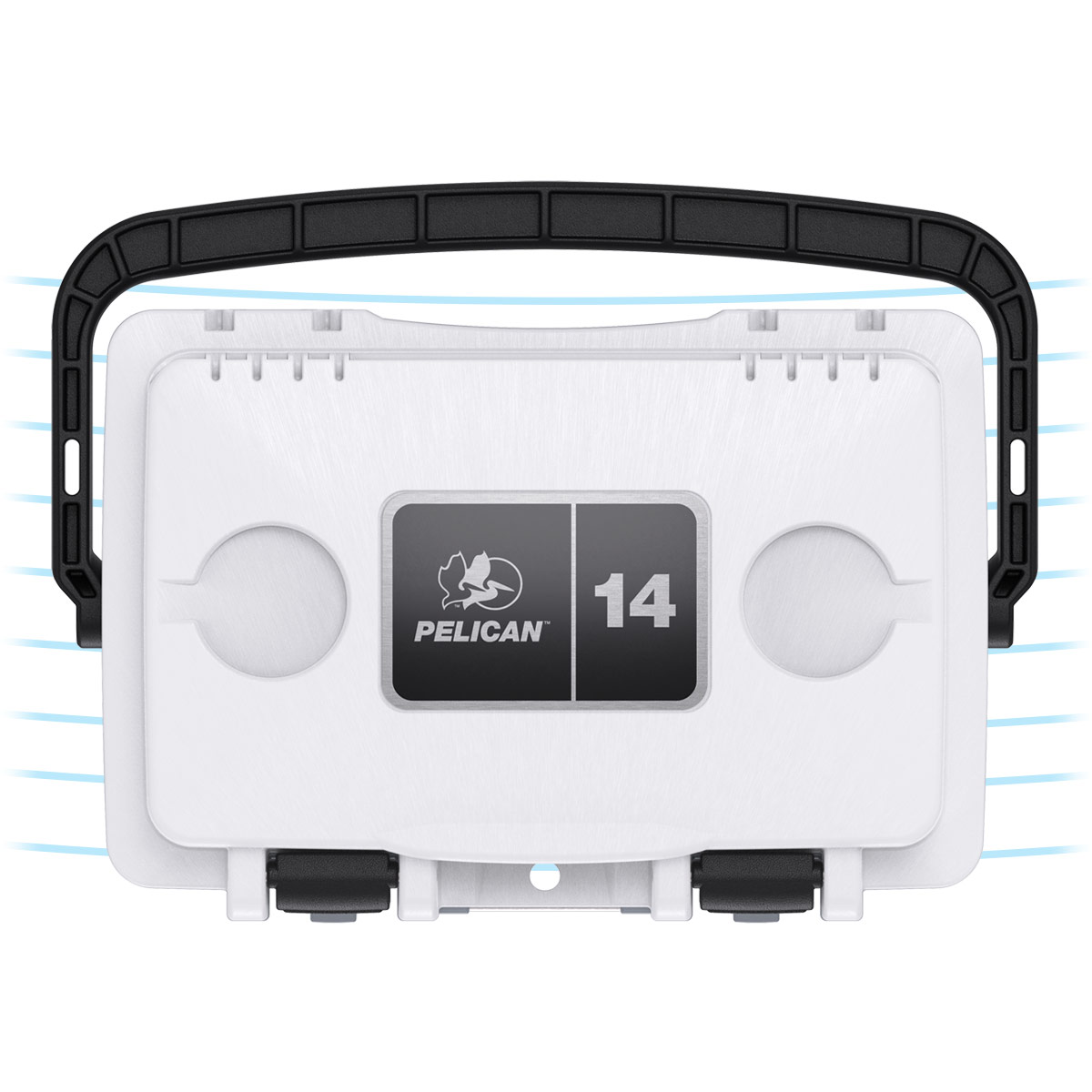 pelican 14qt white walk away cuteaway coolers