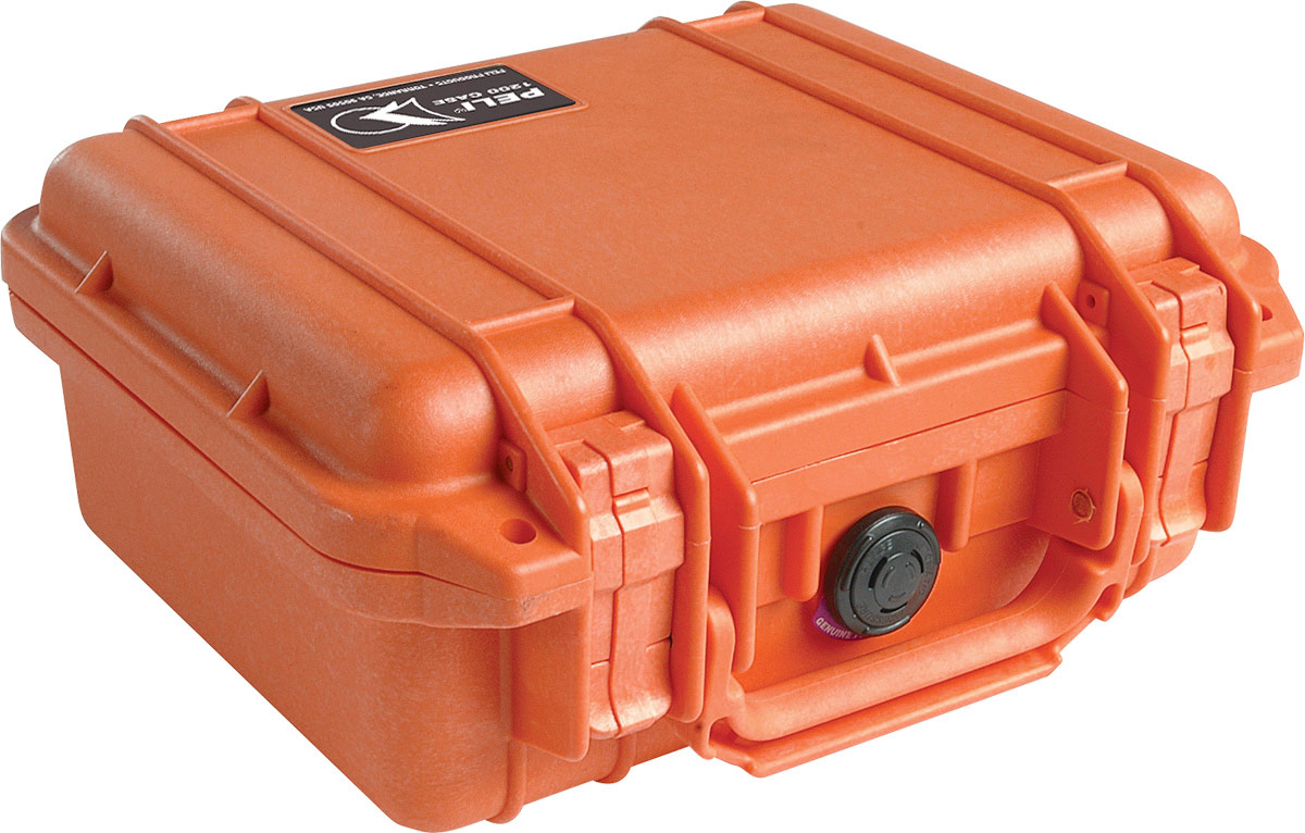 peli 1200 orange rugged case