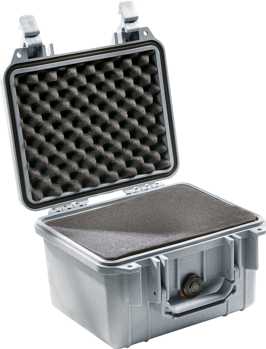pelican 1300 silver foam hard case