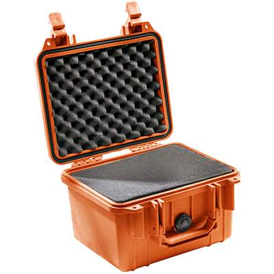 pelican 1300 orange camera waterproof case