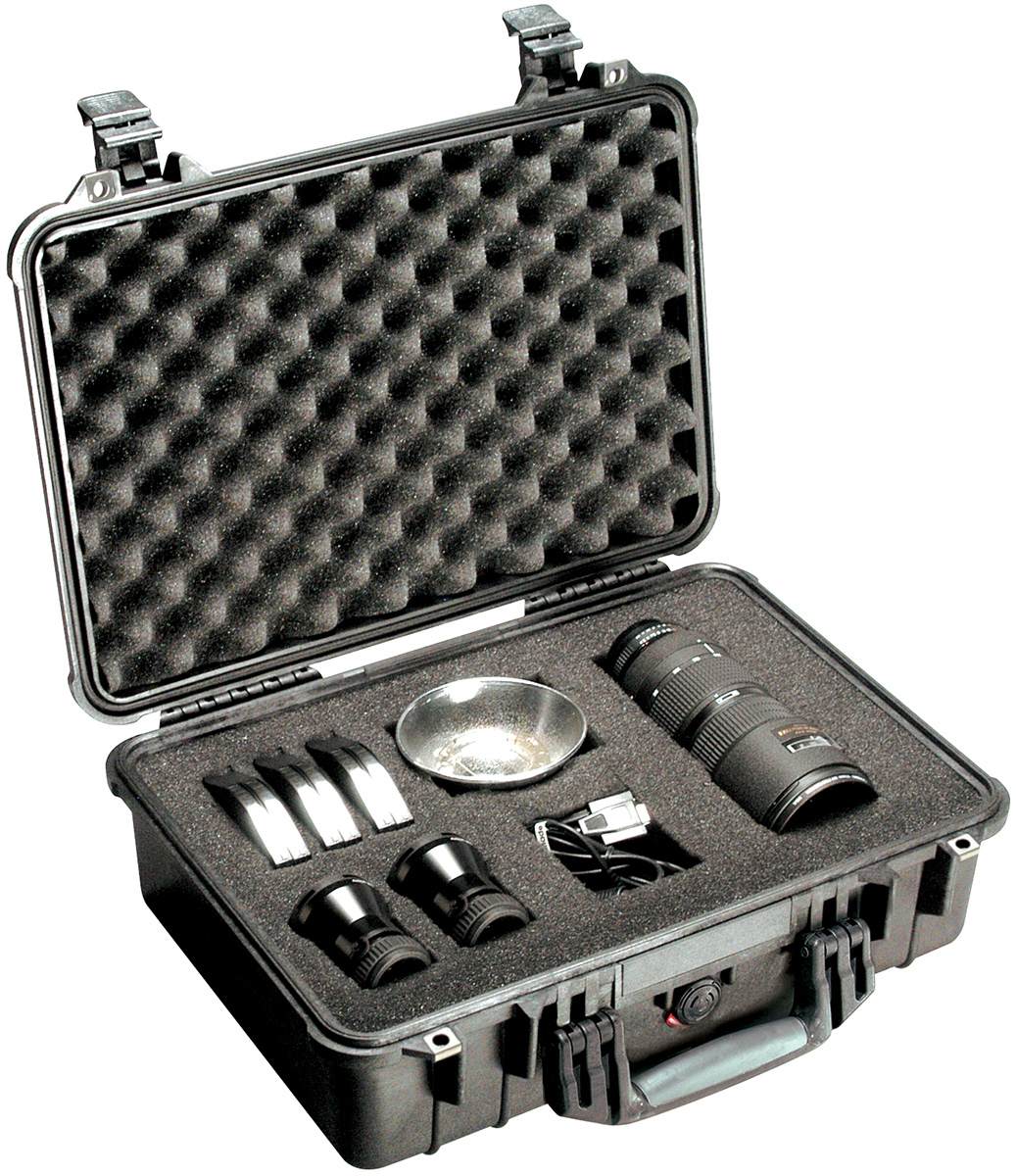 pelican 1500 watertight lens photographer case