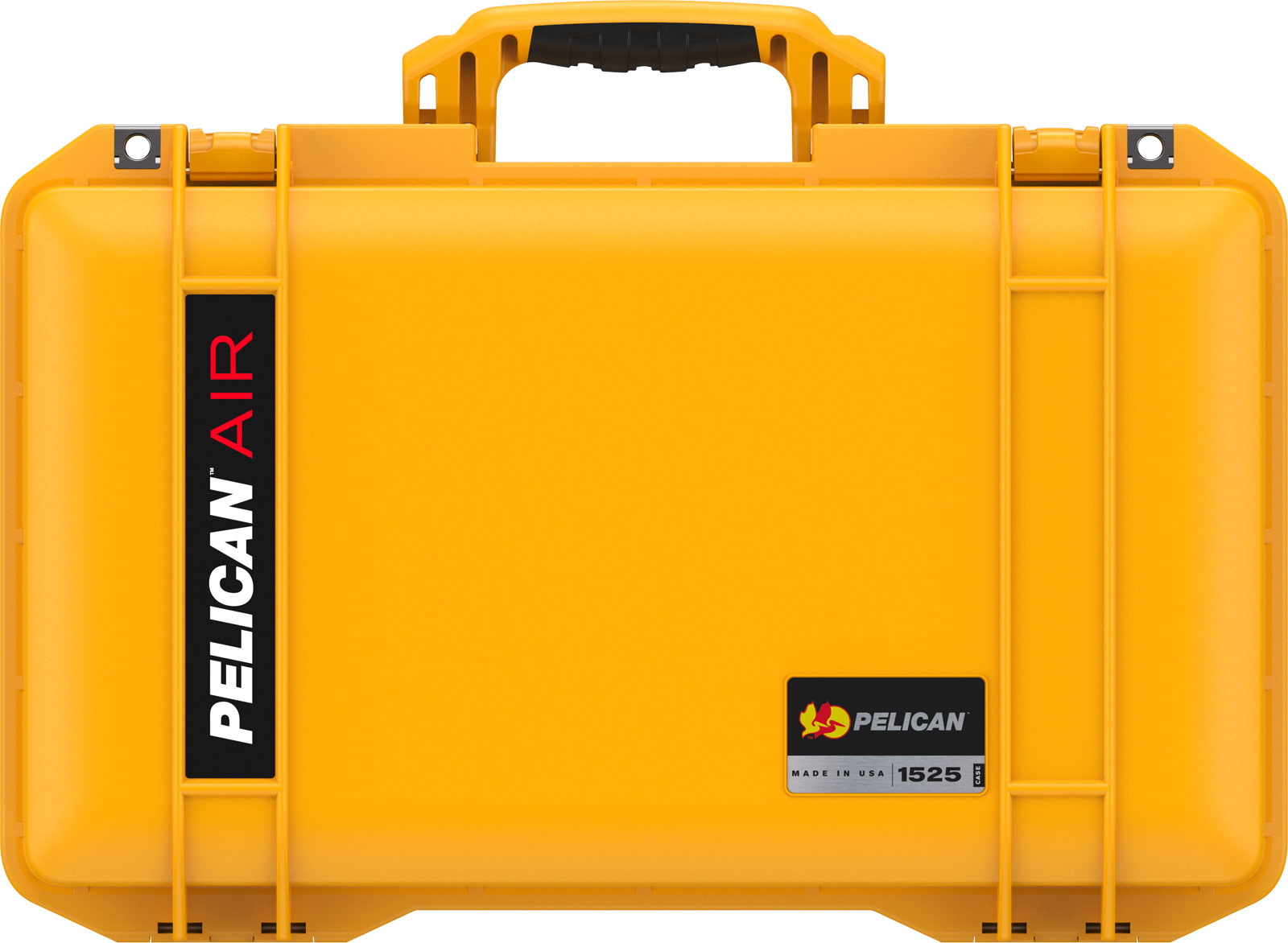 Black /& Blue Pelican 1525 Air case with Yellow Padded dividers.