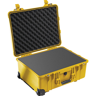 pelican 1560 yellow watertight foam case