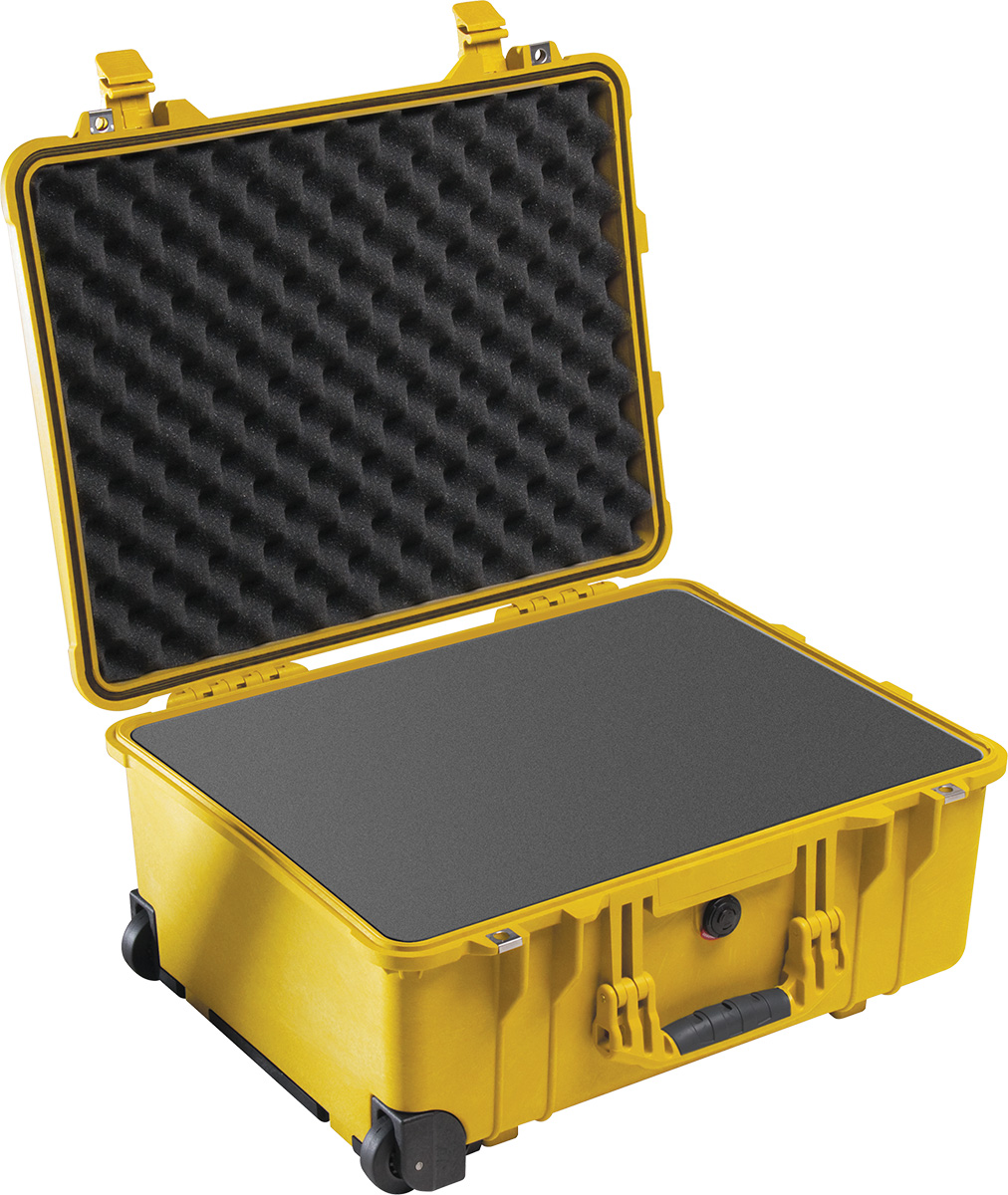 pelican 1560 yellow watertight foam case