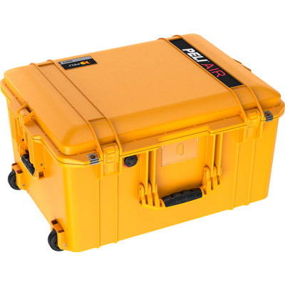 pelican 1607 air deep rolling case protection yellow