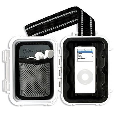 pelican i1010 white ipod nano waterproof case