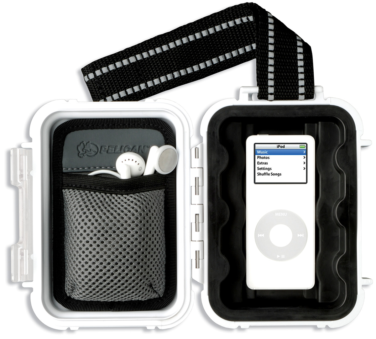 pelican i1010 white ipod nano waterproof case
