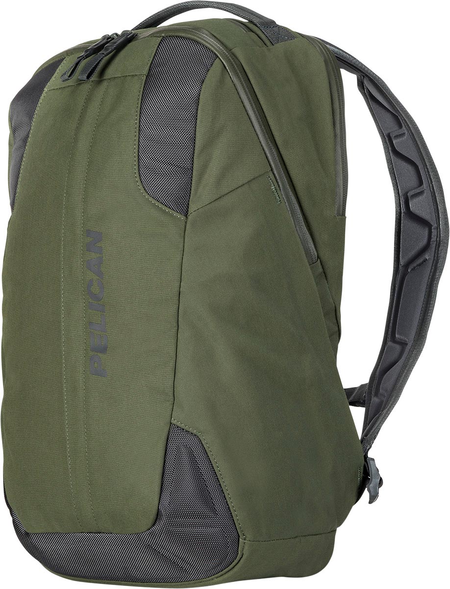 green travel backpack