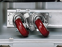 Pelican case caster lid storage