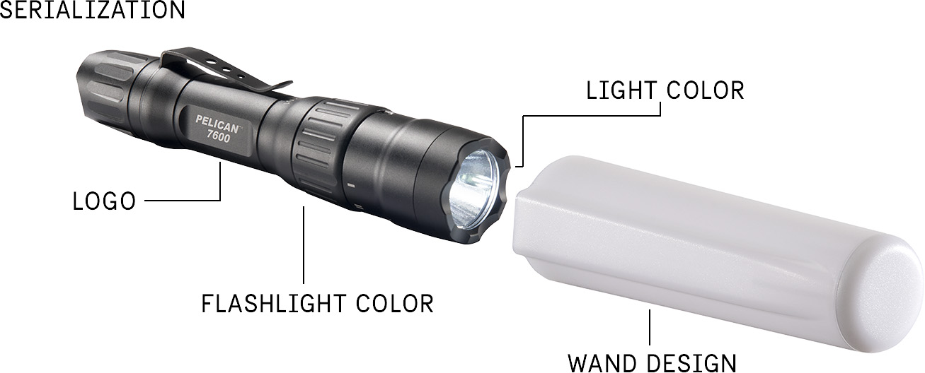 pelican products custom flashlights 7600 police flashlight wand